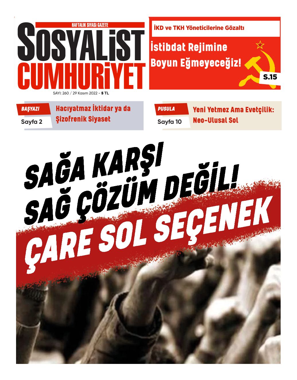 Sosyalist Cumhuriyet 260.Sayı çıktı