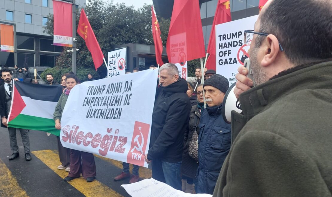 TKH Filistin halkı için sokağa çıktı: Trump ismini de emperyalizmi de ülkemizden sileceğiz