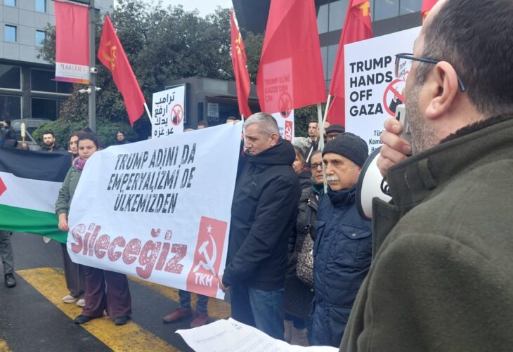 TKH Filistin halkı için sokağa çıktı: Trump ismini de emperyalizmi de ülkemizden sileceğiz