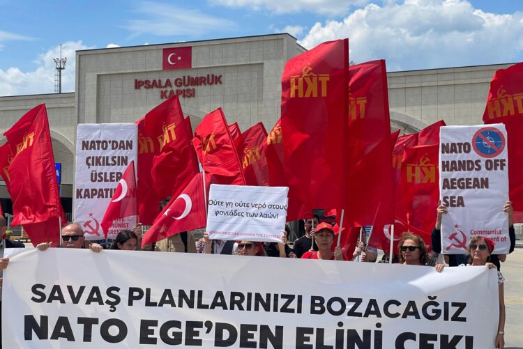 TKH’den, İpsala Sınır Kapısı’nda NATO eylemi: Halkların katillerine ne toprak ne de su!