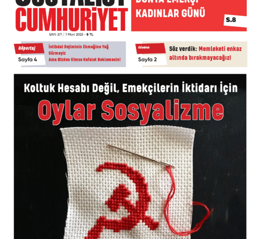 Sosyalist Cumhuriyet 271.Sayı çıktı