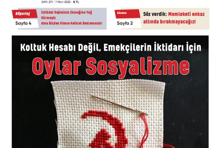 Sosyalist Cumhuriyet 271.Sayı çıktı