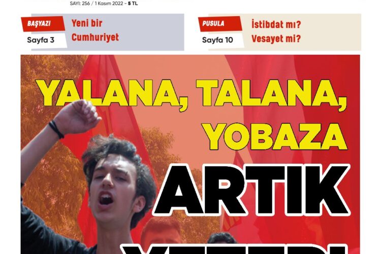 Sosyalist Cumhuriyet 256.Sayı çıktı