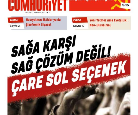 Sosyalist Cumhuriyet 260.Sayı çıktı