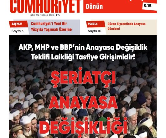 Sosyalist Cumhuriyet 264.Sayı çıktı