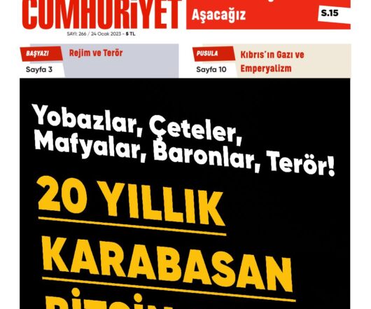 Sosyalist Cumhuriyet 266.Sayı çıktı