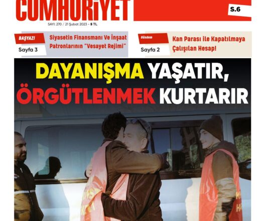 Sosyalist Cumhuriyet 270.Sayı çıktı